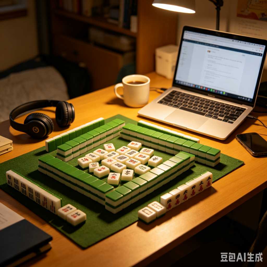 retro vintage mahjong set